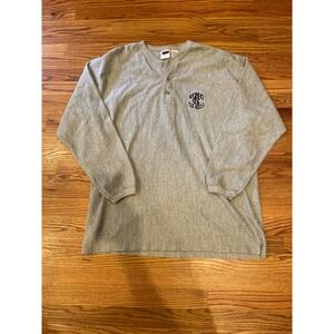VTG Iron Knights Athletics Mens Henley Shirt XL Gray UNC Tar Heels Sportswear